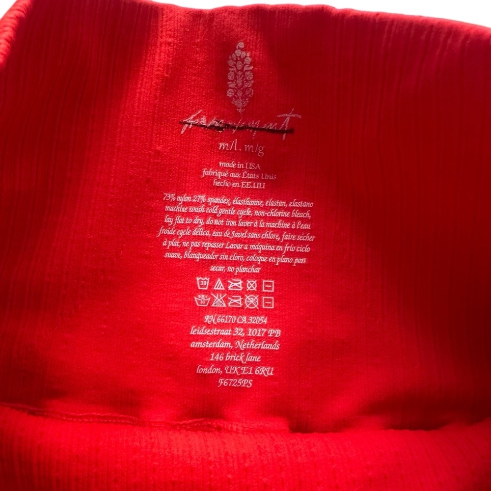 Free People Movement Good Karma Running Shorts XS/S & M/L Cherry Tomato NWOT - Picture 7 of 7